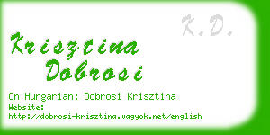 krisztina dobrosi business card